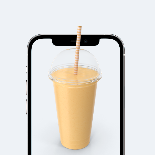 Iphone with a smoothie